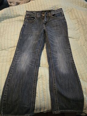 Kids Boot Cut Jeans in Faded Blue
